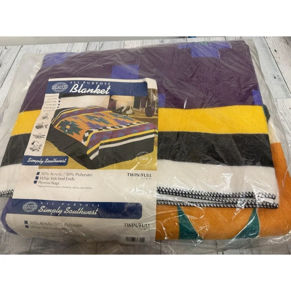 NEW VTG Beacon Blanket Southwest Twin/Full 72x90